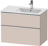 DURAVIT D-Neo Waschtischunterbau 810 mm Weiß Matt mit Bronze Griff und Soft-Close