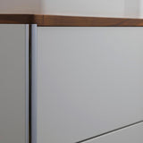 Duravit XSquare Waschtischunterbau 1600 mm, betongrau matt, 4 Schubkästen, wandhängend, Becken links