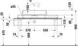 DURAVIT Qatego Aufsatzbecken mit Konsole 1000 mm Weiß Hochglanz HygieneGlaze