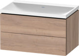DURAVIT L-Cube c-shaped Waschtischset 800x480x480 mm Amerikanischer Nussbaum Matt mit Tip-on Technik