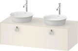 Duravit White Tulip Konsolenwaschtischunterbau 1300 mm Eiche mitte, 1 Auszug, weiß seidenmatt