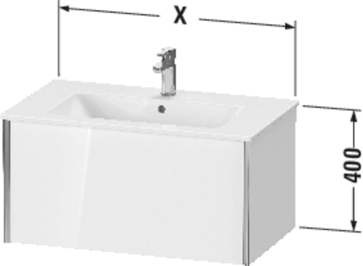 Duravit Waschtischunterbau XVIU 810x400x480mm 1 Az Pro Cha ma ta s-matt