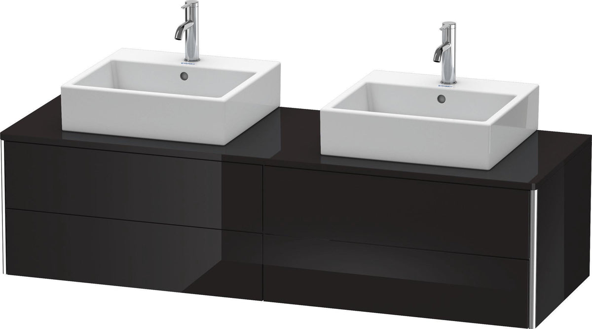 Duravit XSquare Waschtischunterbau 1600 mm betongrau matt, 4 Schubkästen, wandhängend