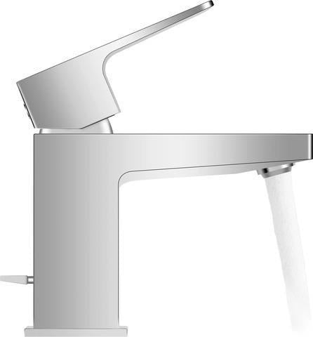 DURAVIT Manhattan Einhebel-Waschtischmischer S mit Zugstange, Chrom – Keramikmischsystem, 95 mm Auslauf