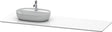 DURAVIT Luv Quarzsteinkonsole 1783 mm weiß struktur mit 1 Ausschnitt links