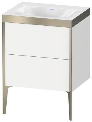 Duravit Möbelwaschtischset XVIU 600x480mm Cha ma / ta s-matt Ra 83 o HL – Viu Waschtisch mit Unterbau