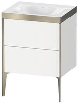 Duravit Möbelwaschtischset XVIU 600x480mm Cha ma / ta s-matt Ra 83 o HL – Viu Waschtisch mit Unterbau