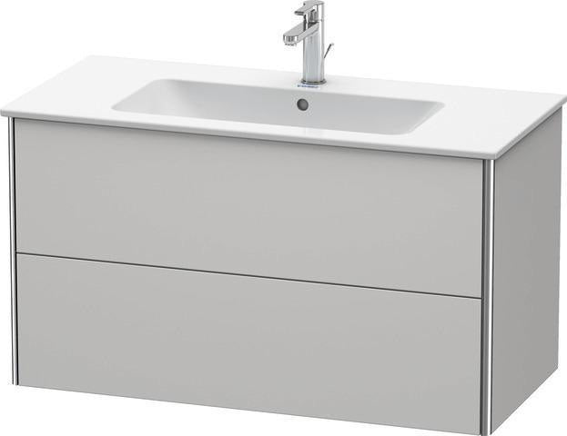 Duravit XSQUARE Waschtischunterbau 1010 mm s-matt mit 2 Schubkästen und Ahorn Innenausstattung