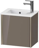 Duravit XViu Waschtischunterbau wandhängend 410 mm, 1 Tür links, flannel grey seidenmatt