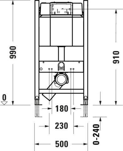 DURAVIT DuraSystem WC-Element Basic 99 cm – Vorwandinstallation mit Dual Flush