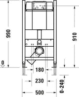 DURAVIT DuraSystem WC-Element Basic 99 cm – Vorwandinstallation mit Dual Flush