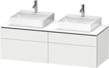 DURAVIT L-Cube Waschtischunterbau 1420 mm Taupe supermatt mit Tip-on und Soft-Close
