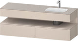 DURAVIT Qatego Einbauwaschtisch mit Konsolenwaschtischunterbau 1600 mm Weiß Matt