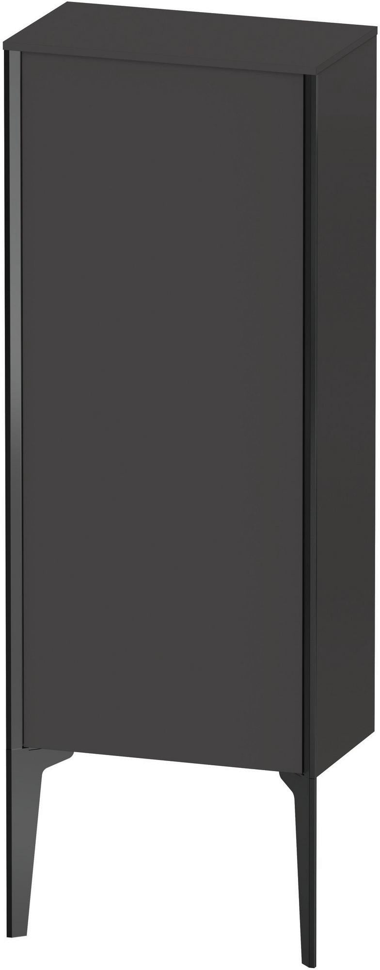 Duravit XViu Halbhochschrank 890 mm, 1 Tür, anthrazit matt, Tip-on & Soft-Close, wandhängend
