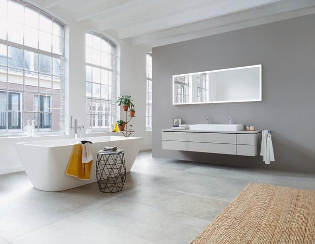 DURAVIT L-Cube Unterschrank 400x320x548mm Weiß Matt mit 2 Schubkästen und Tip-on-Technik