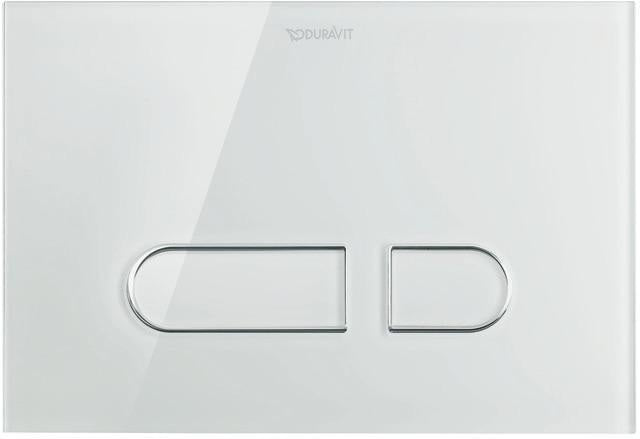 Duravit DuraSystem A1 Betätigungsplatte mechanisch für WC – Dual Flush, Aufgesetzt, Weiß