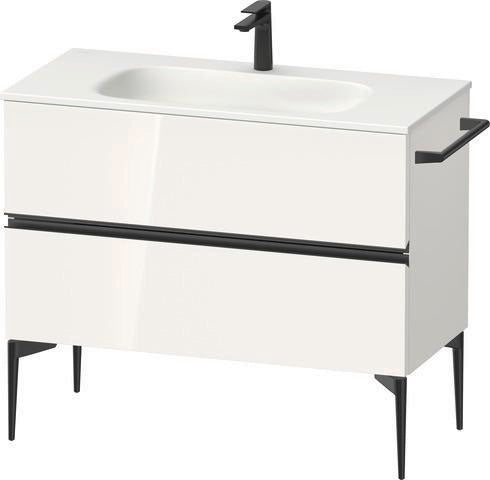 DURAVIT Sivida Waschtischunterbau 1010 mm Nussbaum mit 2 Schubkästen und Soft-Close