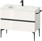DURAVIT Sivida Waschtischunterbau 1010 mm Nussbaum mit 2 Schubkästen und Soft-Close