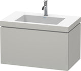 Duravit L-Cube c-bonded Waschtischset 800 mm mit Vero Air, betongrau matt, 1 Auszug, wandhängend