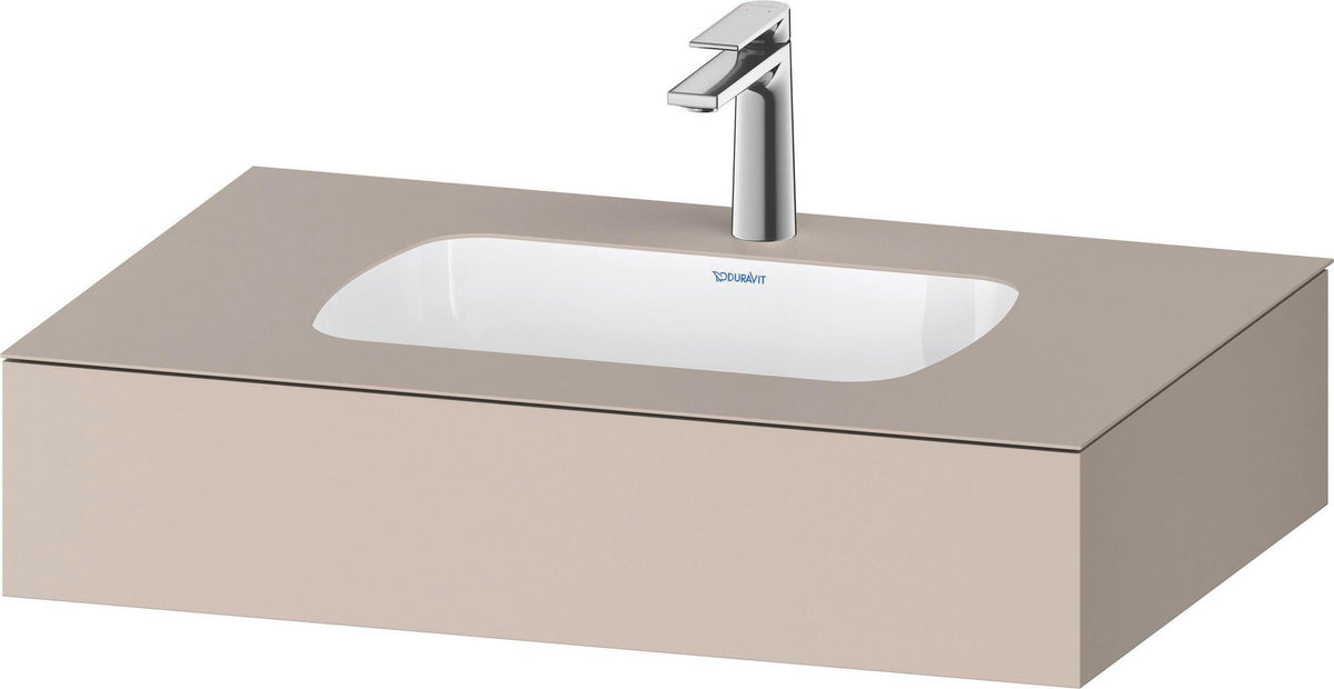 DURAVIT Qatego Einbauwaschtisch mit Konsole 800x550mm Weiß Hochglanz – Studio F. A. Porsche