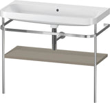 Duravit Happy D.2 c-shaped Waschtischset mit Metallkonsole, 975 mm, Taupe