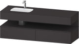 DURAVIT Qatego Studio F. A. Porsche Einbauwaschtisch mit Konsolenwaschtischunterbau 1600 mm Weiß Matt