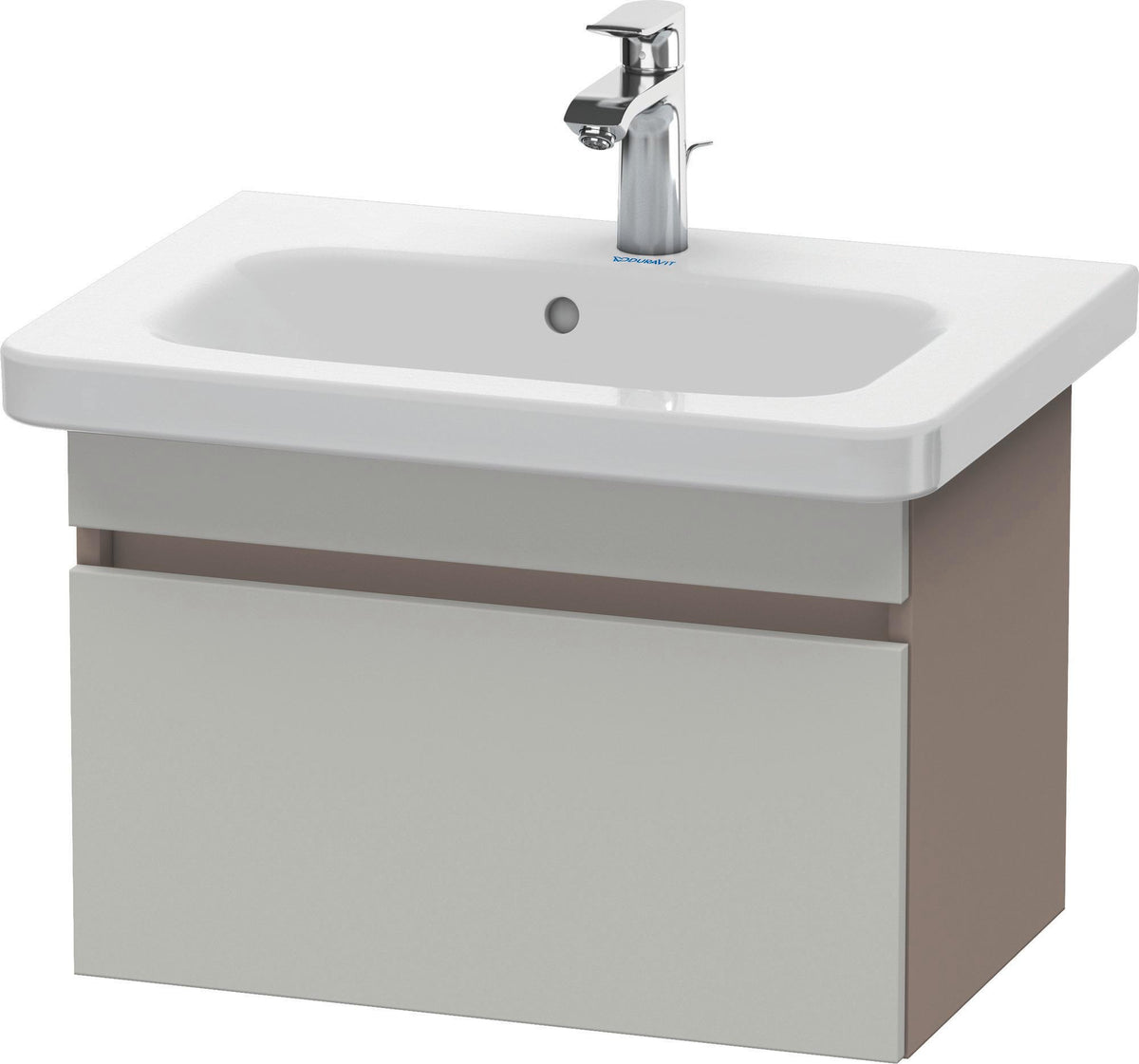 DURAVIT DuraStyle Waschtischunterbau wandhängend 580 mm betongrau matt mit Soft-Close-Auszug