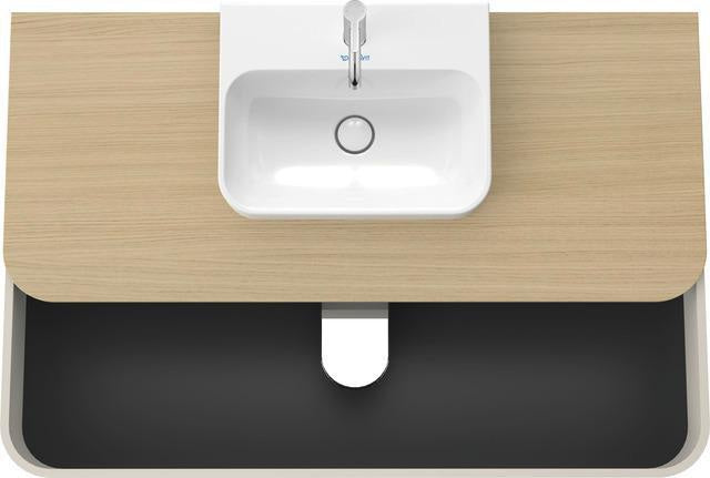 Duravit Waschtischunterbau Happy D.2 Plus 1300 mm taupe supermatt mit Tip-On-Technik