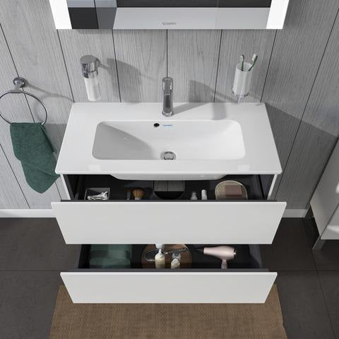DURAVIT L-Cube Waschtischunterbau 820 mm weiß matt mit 2 Schubkästen und Tip-On-Technik