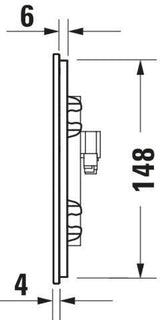 Duravit DuraSystem Elektronische Betätigungsplatte Glas Weiß Infrarot Dual Flush