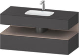 DURAVIT Qatego Studio F. A. Porsche Einbauwaschtisch mit Konsolenwaschtischunterbau 1200 mm Weiß Matt