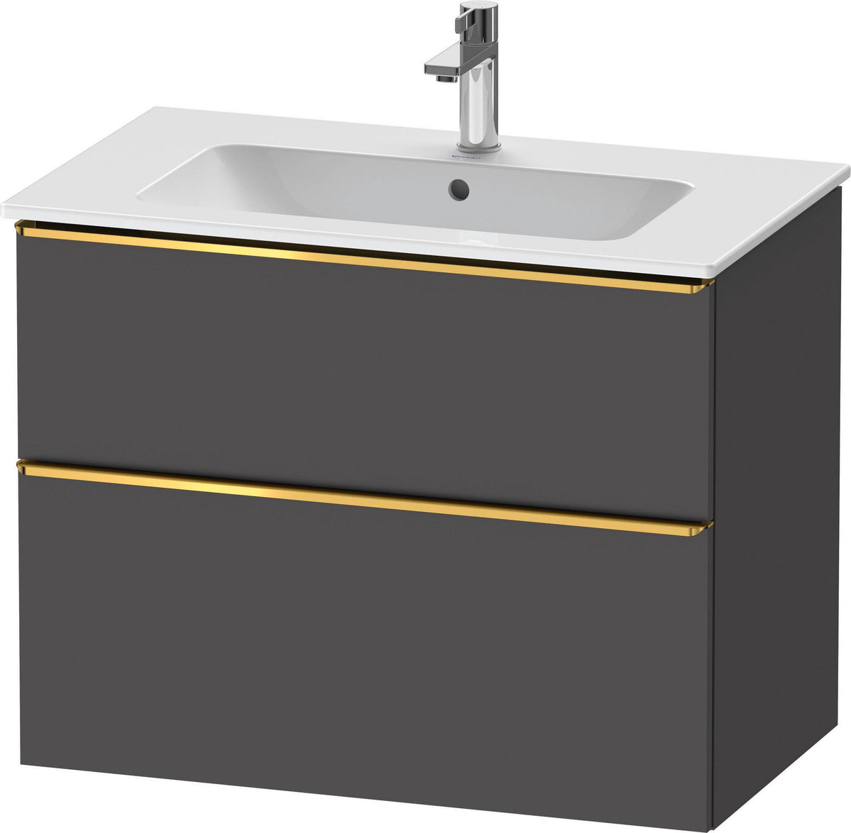 Duravit D-Neo Waschtischunterbau 810 mm betongrau matt mit Soft-Close-Auszug