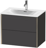 DURAVIT XViu Waschtischunterbau wandhängend 710 mm anthrazit mit 2 Schubkästen