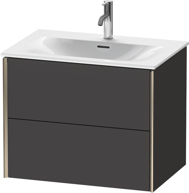 DURAVIT XViu Waschtischunterbau wandhängend 710 mm anthrazit mit 2 Schubkästen