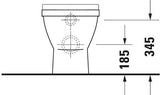 DURAVIT Stand-WC Starck 3 560 mm Tiefspüler, Abgang waagerecht, weiß