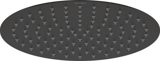 DURAVIT Kopfbrause D300 Rain Schwarz Matt – 300 mm, rund, Antikalk, Wand- & Deckenmontage