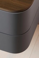 DURAVIT Happy D.2 Konsolenwaschtischunterbau 1600 mm taupe supermatt mit Tip-on und LED