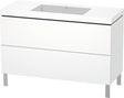 DURAVIT L-Cube Waschtischset 1200 mm mit Vero Air, 2 Auszüge, Weiß Matt, bodenstehend
