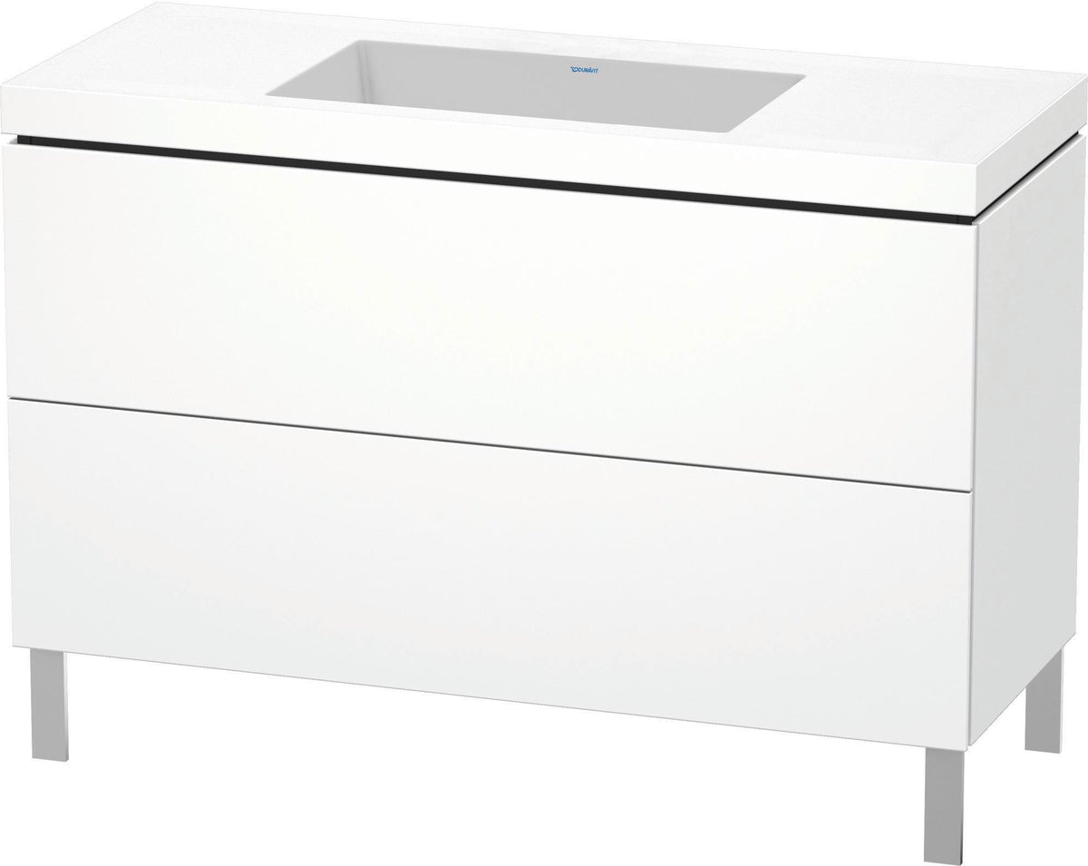 DURAVIT L-Cube Waschtischset 1200 mm mit Vero Air, 2 Auszüge, Weiß Matt, bodenstehend