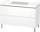 DURAVIT L-Cube Waschtischset 1200 mm mit Vero Air, 2 Auszüge, Weiß Matt, bodenstehend