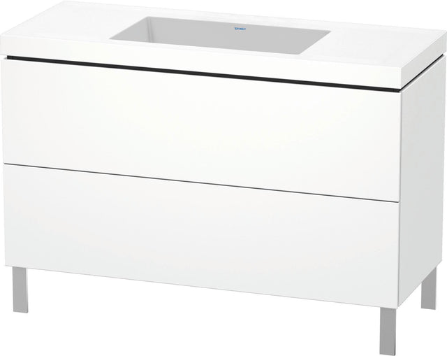 DURAVIT L-Cube Waschtischset 1200 mm mit Vero Air, 2 Auszüge, Weiß Matt, bodenstehend