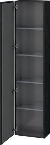 DURAVIT L-Cube Hochschrank 243x400x1760mm Eiche Schwarz, 1 Tür links, Soft-Close
