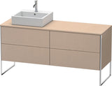 DURAVIT XSquare Waschtischunterbau betongrau matt 1600 mm mit 4 Auszügen, bodenstehend