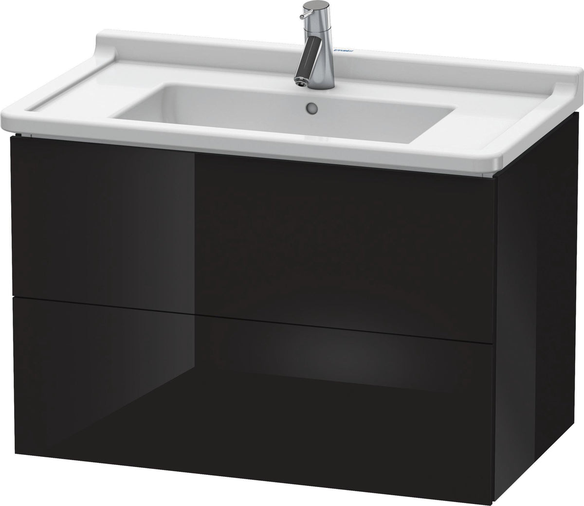 DURAVIT L-Cube Waschtischunterbau 820 mm taupe matt mit 2 Schubkästen und Tip-On-Technik