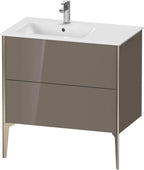 flannel grey hochglanz / Mitteldichte Faserplatte (MDF) / Ausz.champagner