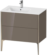 Duravit XViu Waschtischunterbau bodenstehend 810 mm mit 2 Auszügen, weiß matt, Tip-On Technik