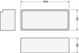 DURAVIT Wannenträger D-Code für Badewannen 670x1570x515 mm aus Polystyrol