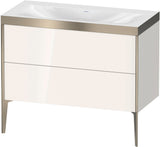 DURAVIT XViu c-bonded Waschtischunterbauset 1000 mm, 2 Auszüge, champagner matt/weiß hochglanz