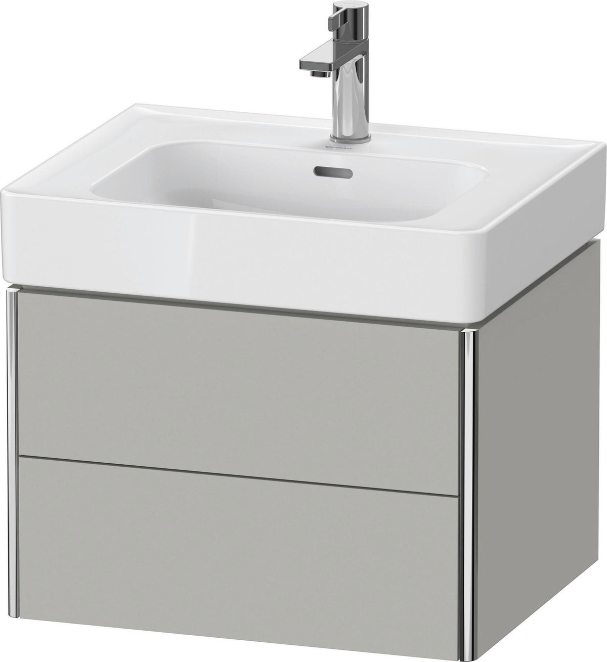 Duravit XSquare Waschtischunterbau 584 mm, 2 Schubkästen, Tip-on, Taupe