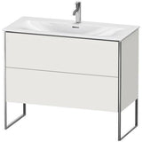 Duravit XSquare Waschtischunterbau 1010 mm mit 2 Auszügen in Steingrau-Matt